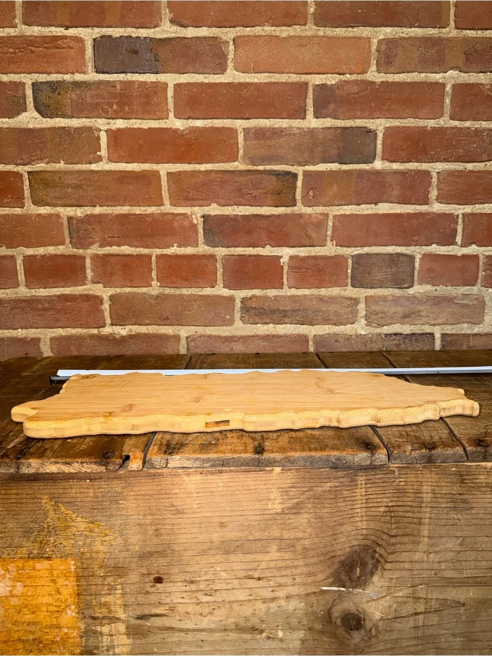 Totally Bamboo Puerto Rico Shaped Cutting Board Charcuterie Serving Tray